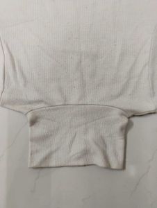 Off-White Turtleneck Sweater Dress