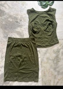 Olive Green Two-Piece Set