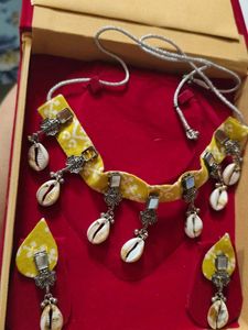 Yellow Handmade Choker Set