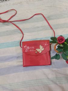 A Red Sling Bag