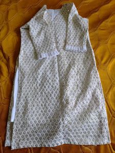 Off White Kurti For Girls