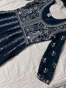 SALE GREEN CHINKANKARI ANARKALI