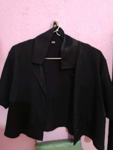 Black Cropped Blazer
