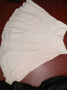 White Eyelet Mini Skirt