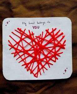 Handmade Embroidered Heart Card ❤️