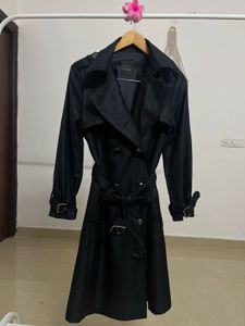 Dark BLUE Double breasted Trench Coat