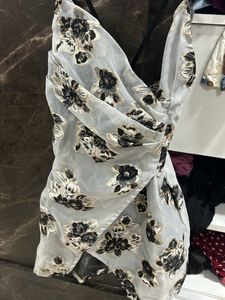 Party Wear Good Condition Grey Dress