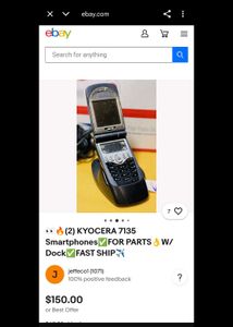 (Vintage Kyocera palm 7135 touch screen phone)