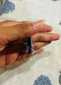 Silver Jhumka Earrings