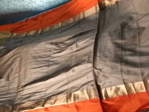 ComboOffer - UnusedOrangeBorderSarees WithSt