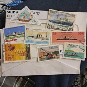 Vintage Ship Stamp Collection