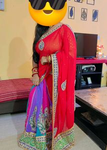 Multicolor Embroidered Saree (Women)