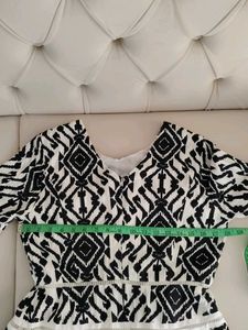 Black and White Patterned Dress