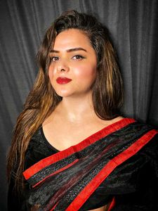 Black Saree With Unstitched blouse