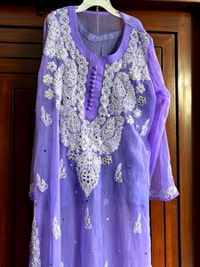 Purple Kurta With Lining