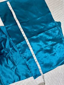 Teal Satin Fabric Pillow Covers