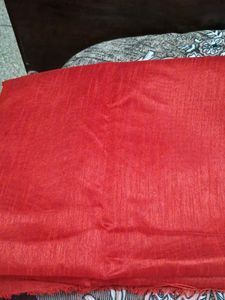Like New Cotton  Blend  Saree With  Blouse Piece