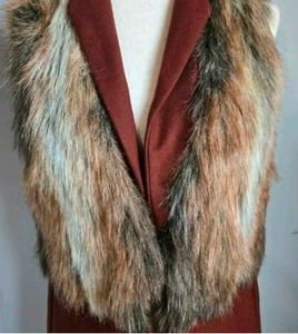 Zara Faux Fur Wool Blend Vest