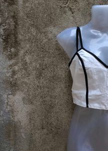 I. SEXY OFF WHITE CORSET TOP