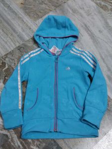 Adidas Kids Blue Zip-Up Hoodie