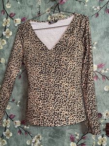 Shein Leopard Print Top