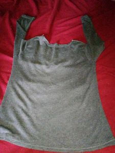 Embellished Gray Top