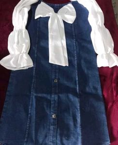 Fancy Denim Dress For Women || Trendy Wear