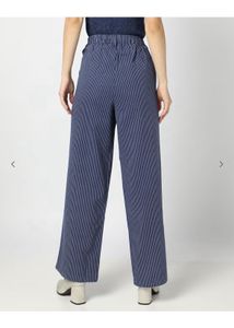 Navy Striped Trousers
