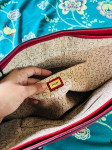 Authentic Guess Red Tote Bag