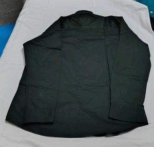 Dark Green Button-Down Shirt