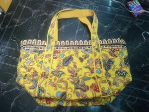 Singapore Batik Women Shopping Tote Bag (Medium)