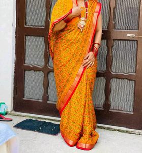 georgette sare with stiched blouse