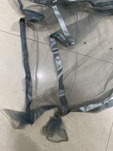 Elegant Grey Embellished Gown and chunri