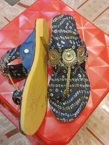 Nevy Blue Jhumka Chappal