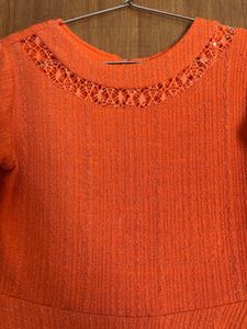 Coral Color Party Wear Gown