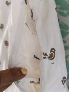 Bird Print Casual Midi Dress