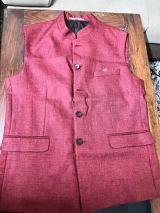 Maroon Sleeveless Jacket