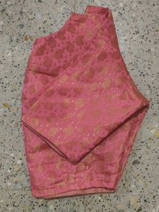 Beautiful Peach Colour Blouse Boatneck
