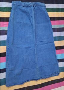 Button-Down Denim Skirt