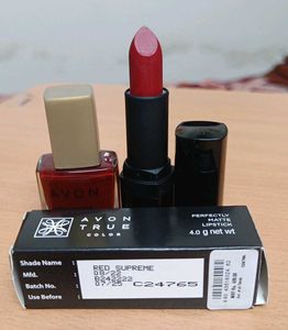 Avon Brand New Combo Matte Lipstick &amp; Nail Paint