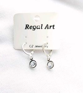 Combo of 2 Elegant Earrings | Silver CZ Crystal Dr