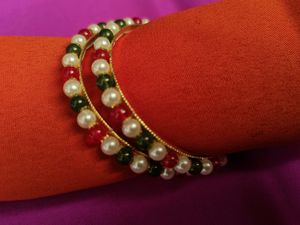 High Quality Mayco Gold Beaded Bangles