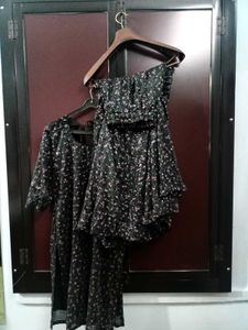Elegant Floral Kurta Plazo Set