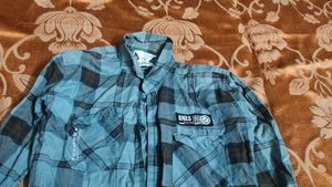 Blue &amp; Black Checkered Shirt
