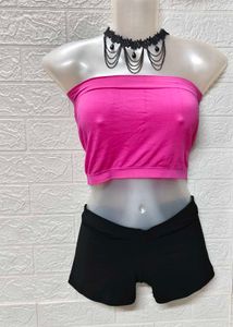 Pink Bandeau Top For Small To Large Size