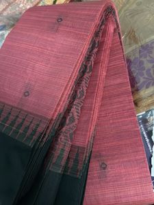 Elegant Pink &amp; Black Saree
