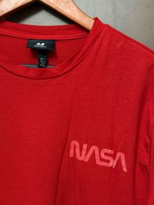H&amp;M Red NASA Graphic Tee