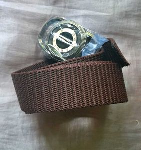 Men Formal, Casual, Party,Brown Nylon Belt