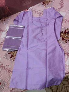 Elegant Lavender Kurta Dupatta Set
