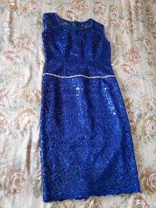 Blue Lace Tail Dress